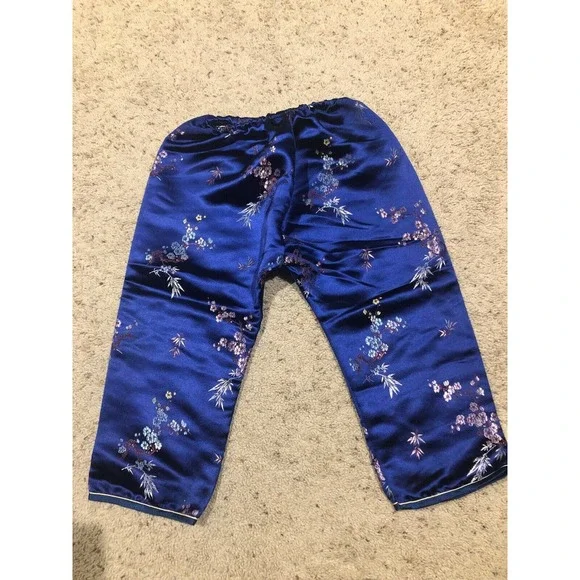Authentic SOLZ SQUIRREL size 6 Girls Top/Pants BLUE SATIN Oriental Asian SET Z21 - Picture 5 of 12